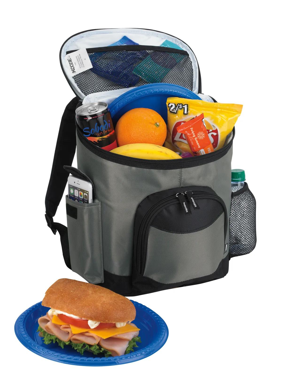 Cooler Backpack 10 Can Capacity Phone Side Pocket - 13.25 x 10.5 x 6.625 in - product view 4