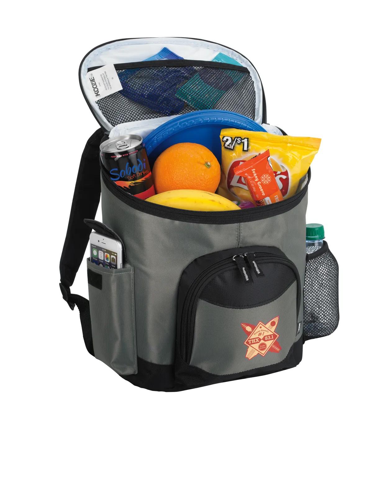 Cooler Backpack 10 Can Capacity Phone Side Pocket - 13.25 x 10.5 x 6.625 in - product view 11