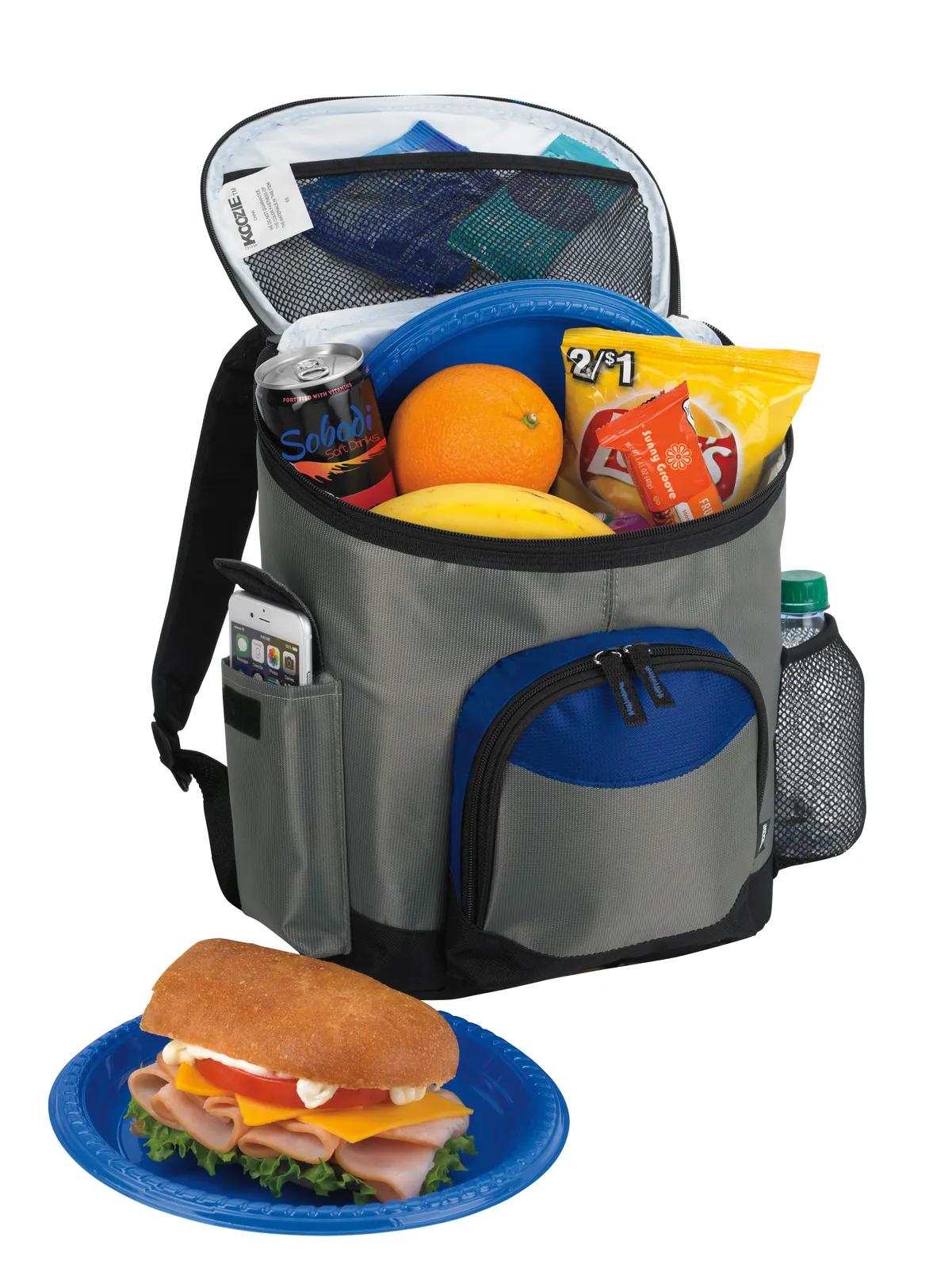 Cooler Backpack 10 Can Capacity Phone Side Pocket - 13.25 x 10.5 x 6.625 in - product view 14