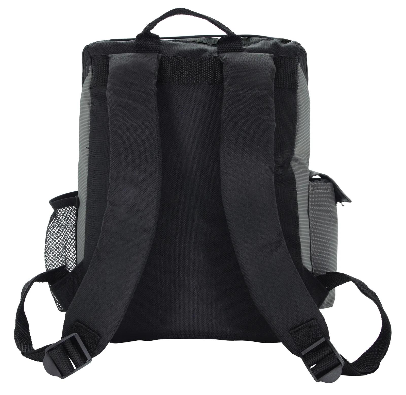 Cooler Backpack 10 Can Capacity Phone Side Pocket - 13.25 x 10.5 x 6.625 in - product view 15