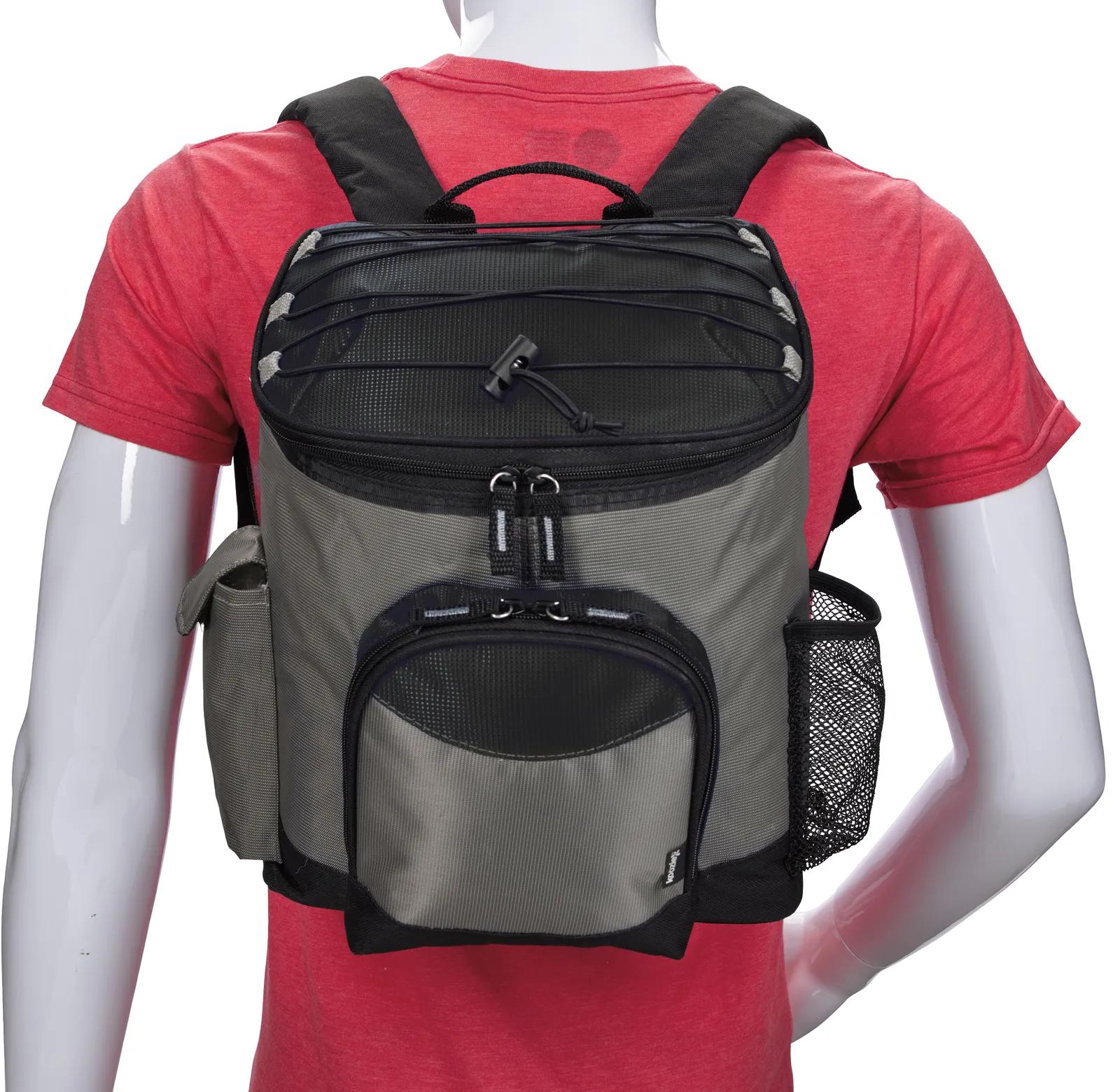 Cooler Backpack 10 Can Capacity Phone Side Pocket - 13.25 x 10.5 x 6.625 in - product view 17