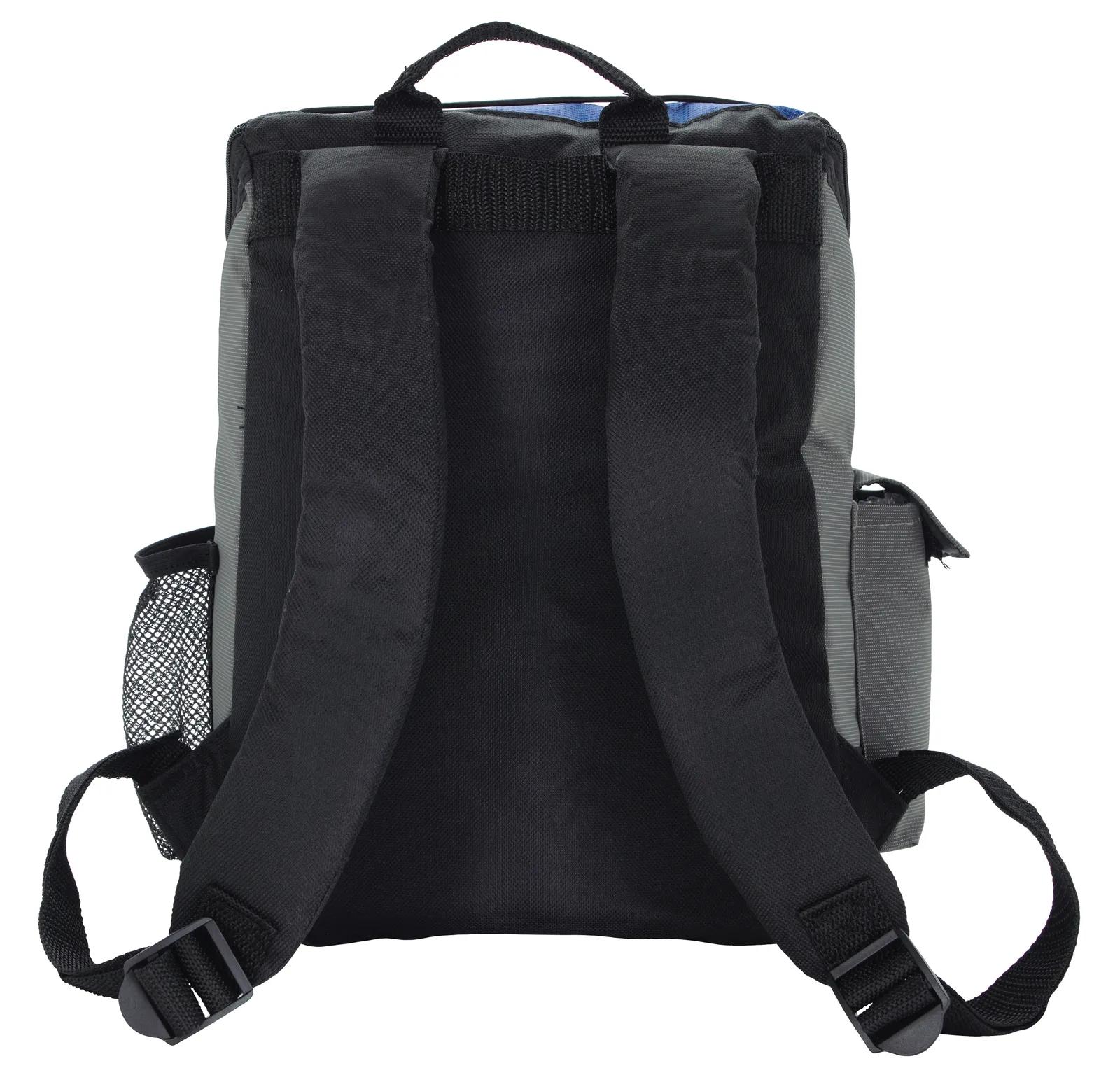 Cooler Backpack 10 Can Capacity Phone Side Pocket - 13.25 x 10.5 x 6.625 in - product view 18
