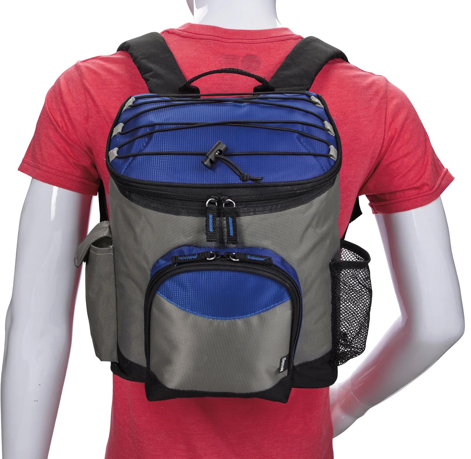 Cooler Backpack 10 Can Capacity Phone Side Pocket - 13.25 x 10.5 x 6.625 in - product view 20
