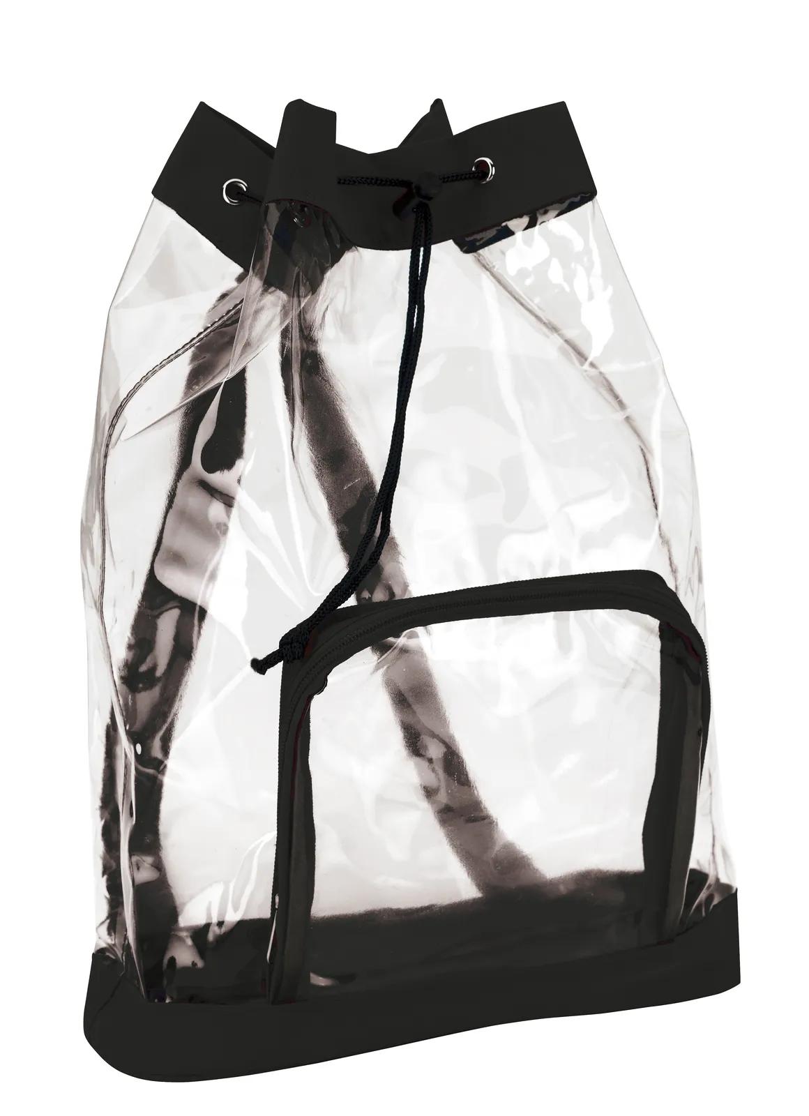 Clear Drawstring Backpack PVC Vinyl - 16.875 x 11.75 in - product view 4