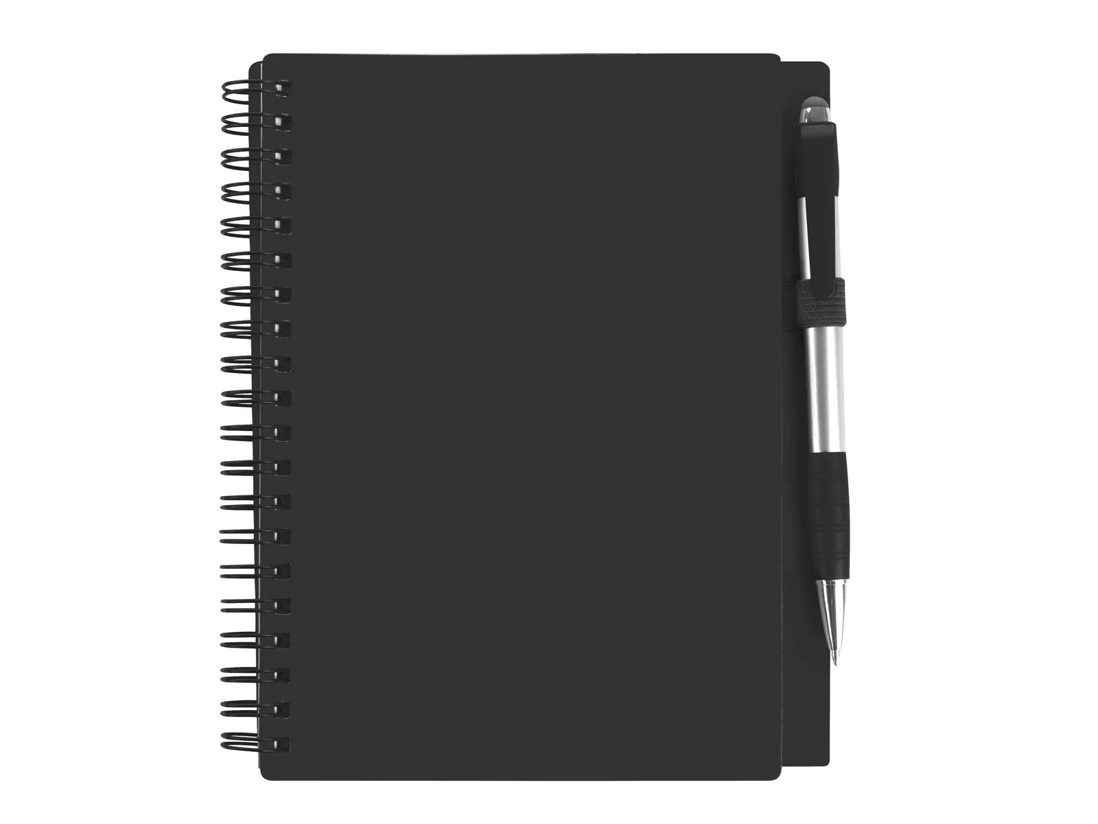 Notebook with Stylus Pen PP Plastic Cover - 7.125 x 5.875 in - product view 3