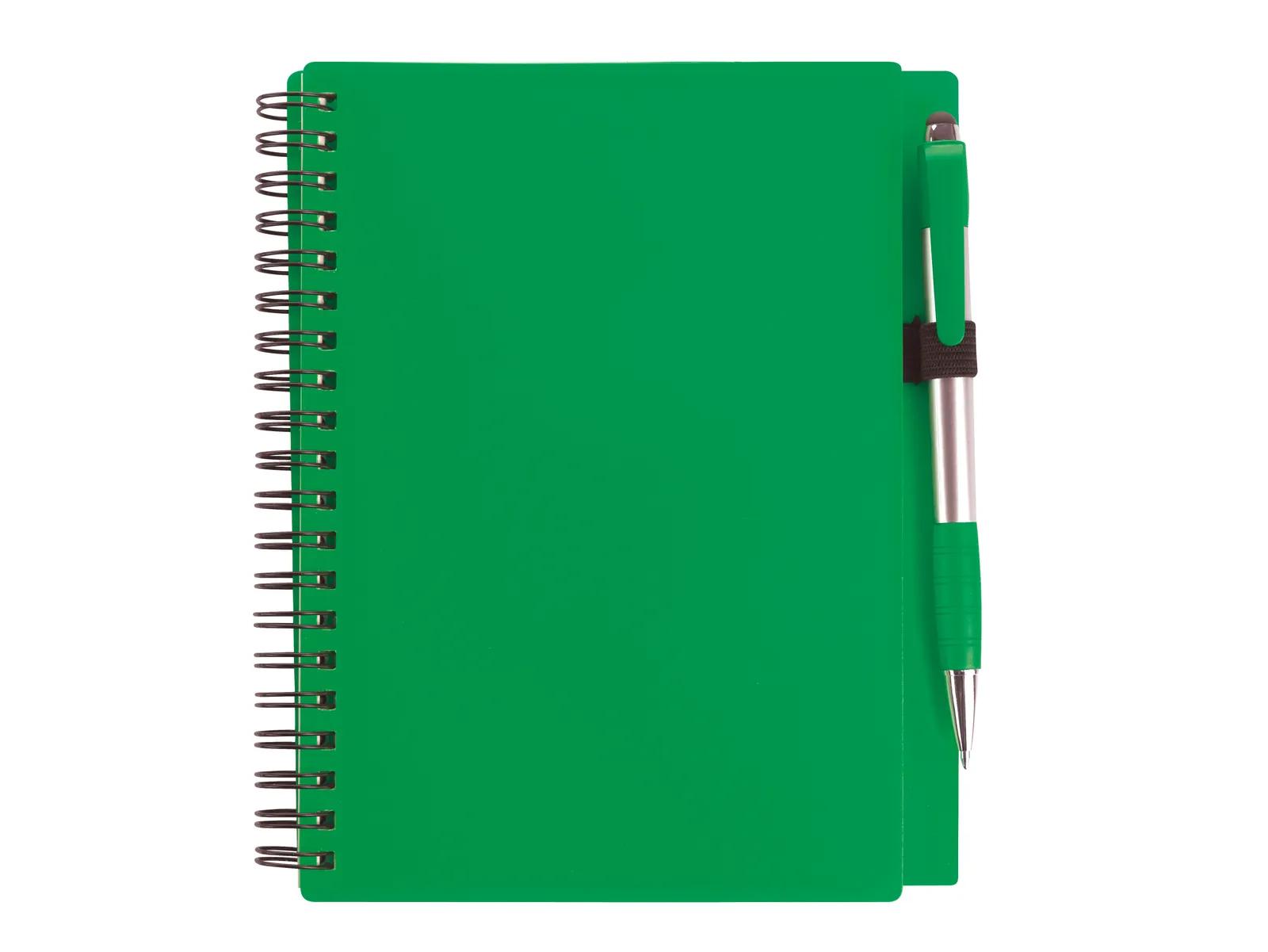 Notebook with Stylus Pen PP Plastic Cover - 7.125 x 5.875 in - product view 4