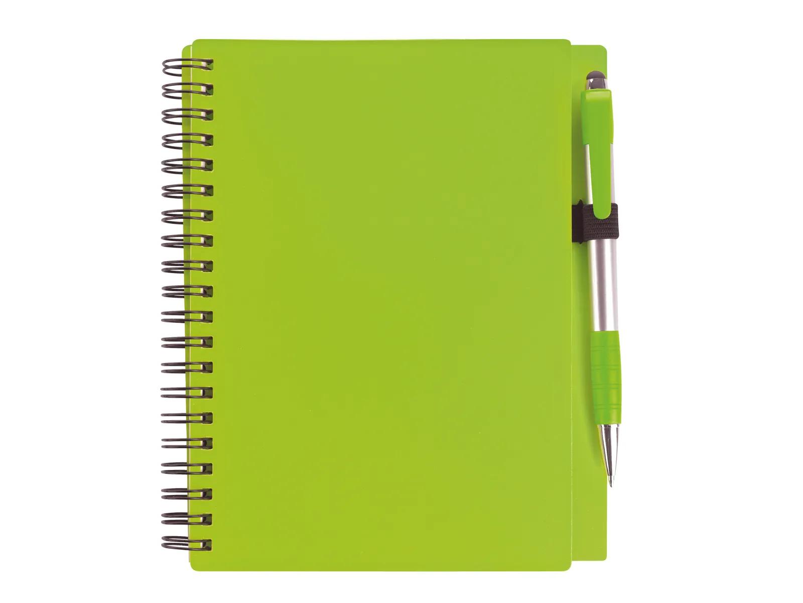 Notebook with Stylus Pen PP Plastic Cover - 7.125 x 5.875 in - product view 5
