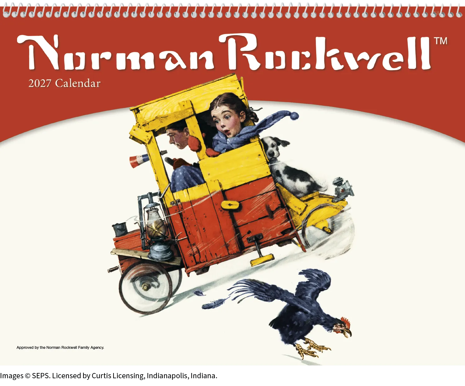 Norman Rockwell Wall Calendar FSC Paper UV Coated - 16.75 x 11 in - product view 2