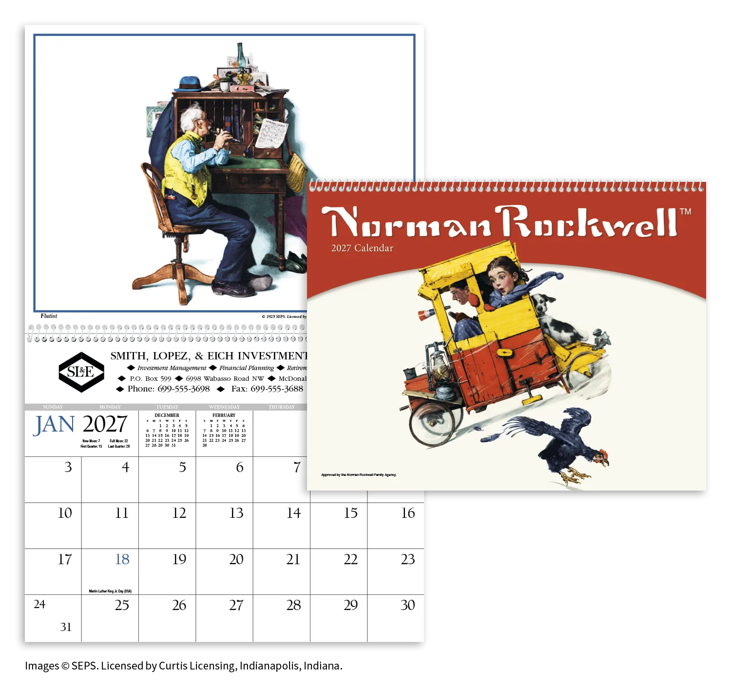 Norman Rockwell Wall Calendar FSC Paper UV Coated - 16.75 x 11 in - product view 17