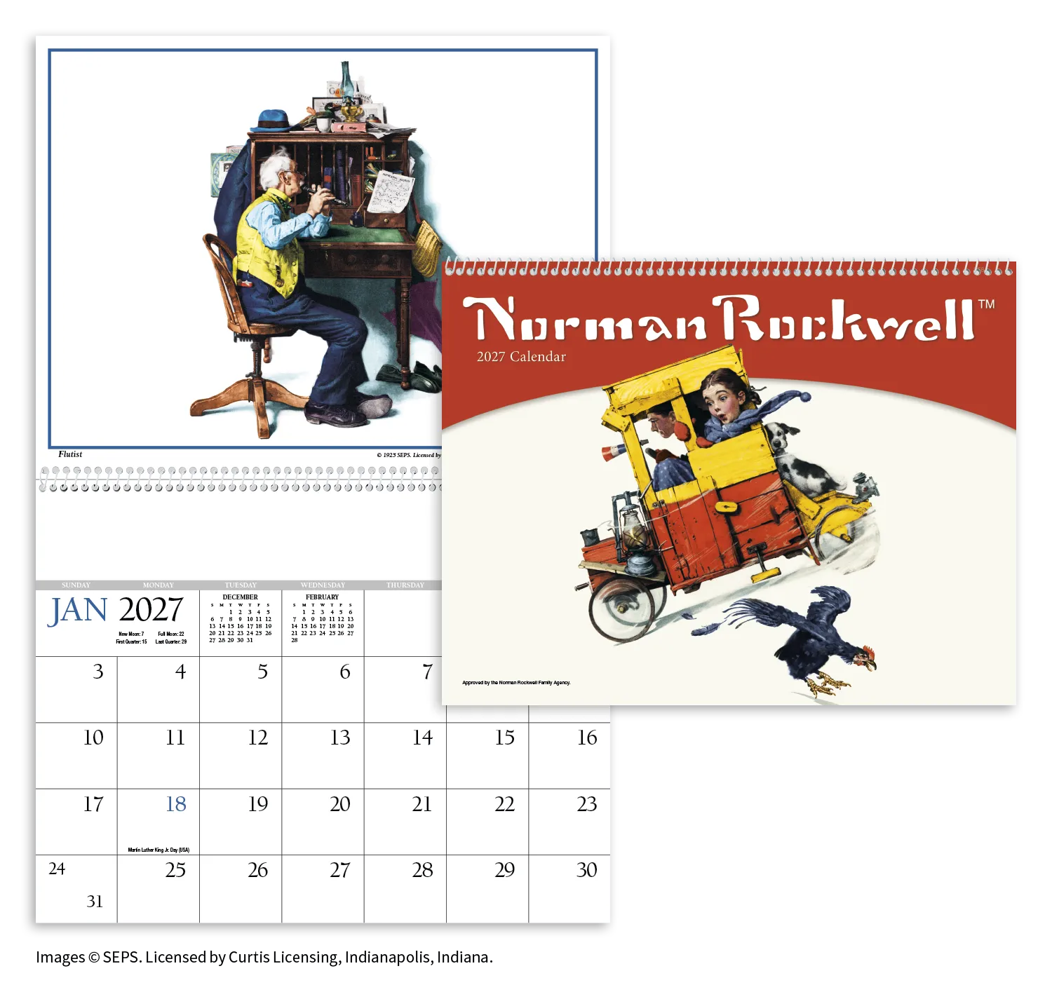 Norman Rockwell Wall Calendar FSC Paper UV Coated - 16.75 x 11 in - product view 18