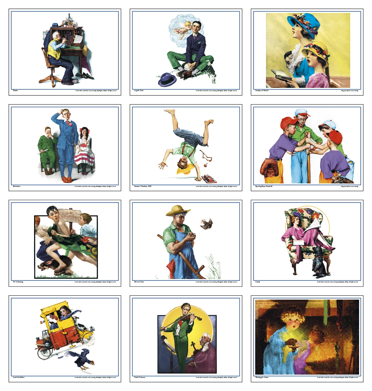 Norman Rockwell Wall Calendar FSC Paper UV Coated - 16.75 x 11 in - product view 19