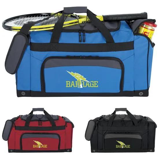 Bungee Top Duffel Bag 600D Polyester - 9.5 x 23.625 x 11 in