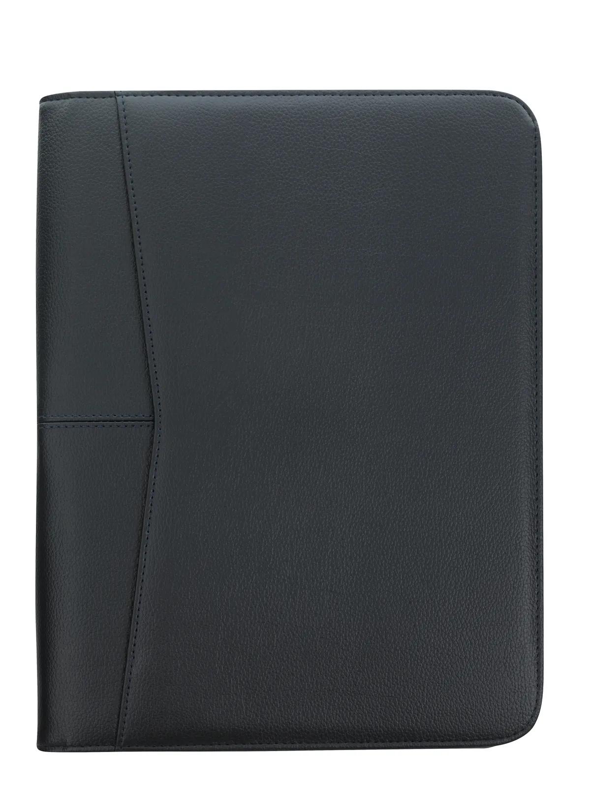 Zippered Padfolio Textured PVC Interior Organizer - 13.25 x 10.25 in - product view 3