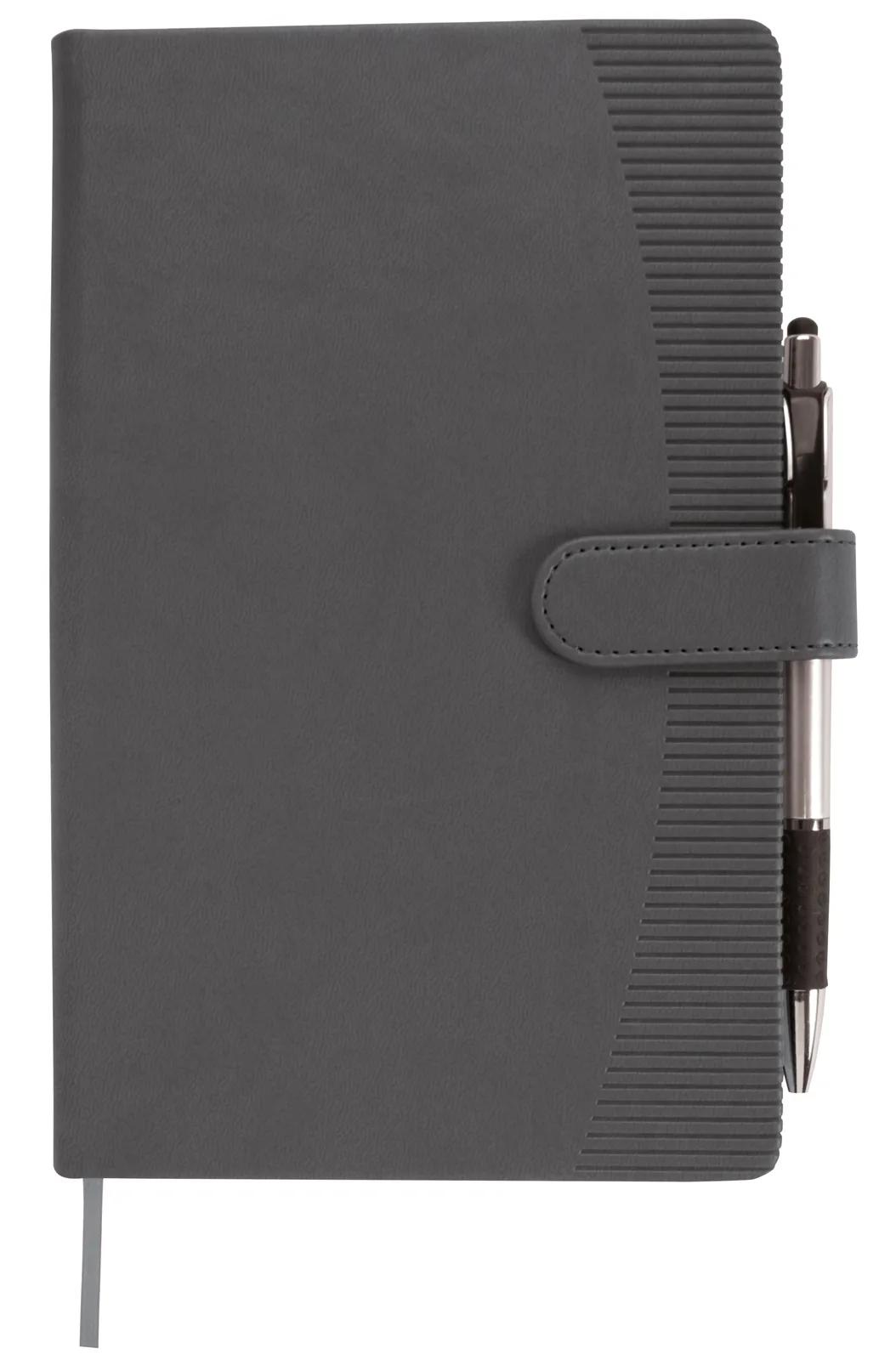 Leatherette Journal Magnetic Closure Striped Edge - 8.25 x 5.875 in - product view 2
