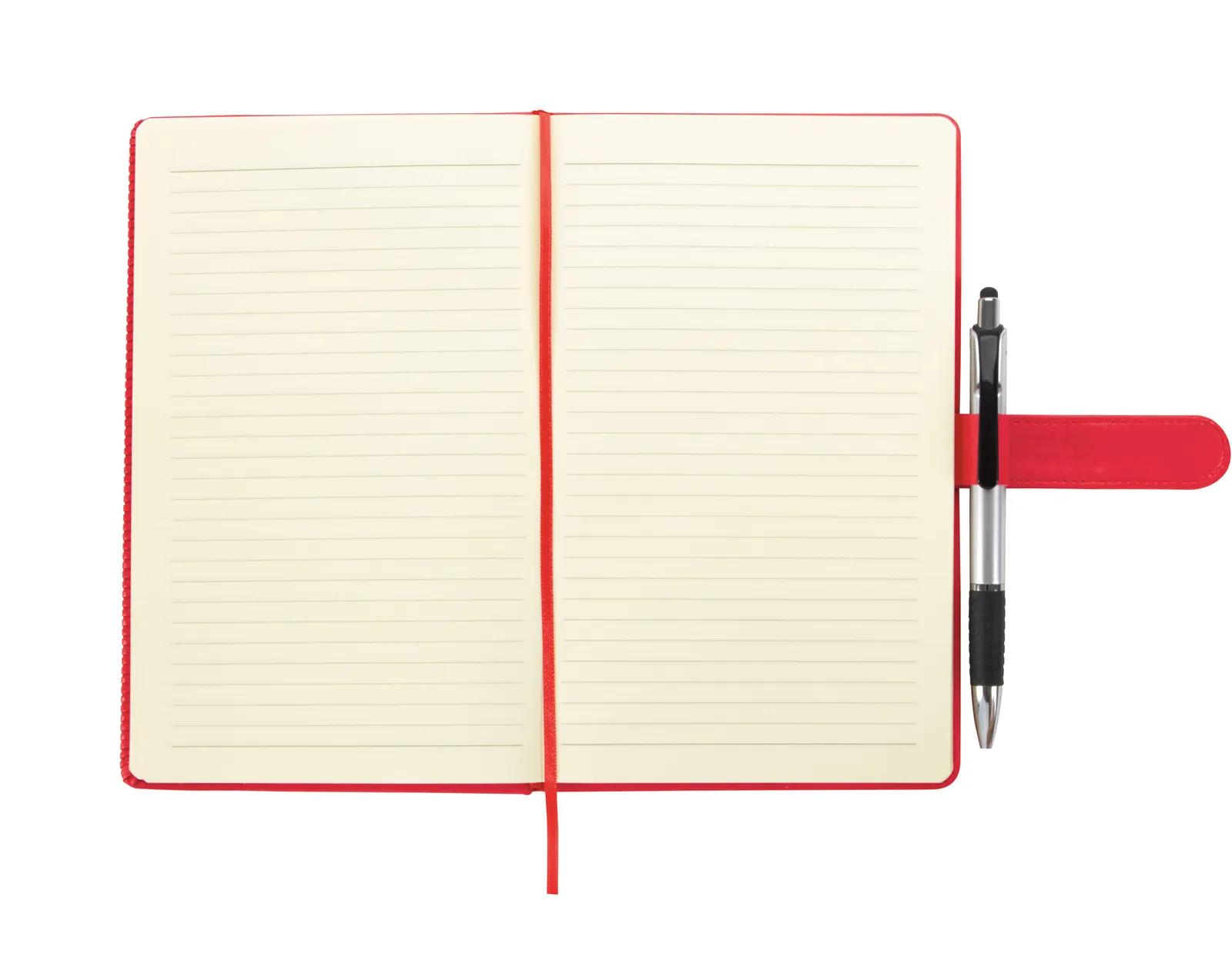 Leatherette Journal Magnetic Closure Striped Edge - 8.25 x 5.875 in - product view 7