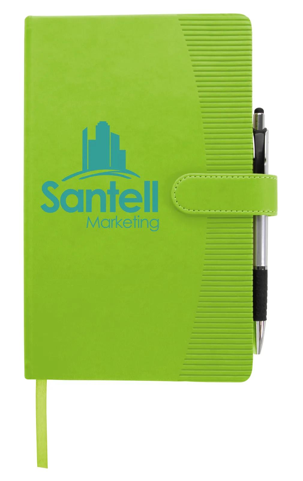 Leatherette Journal Magnetic Closure Striped Edge - 8.25 x 5.875 in - product view 11