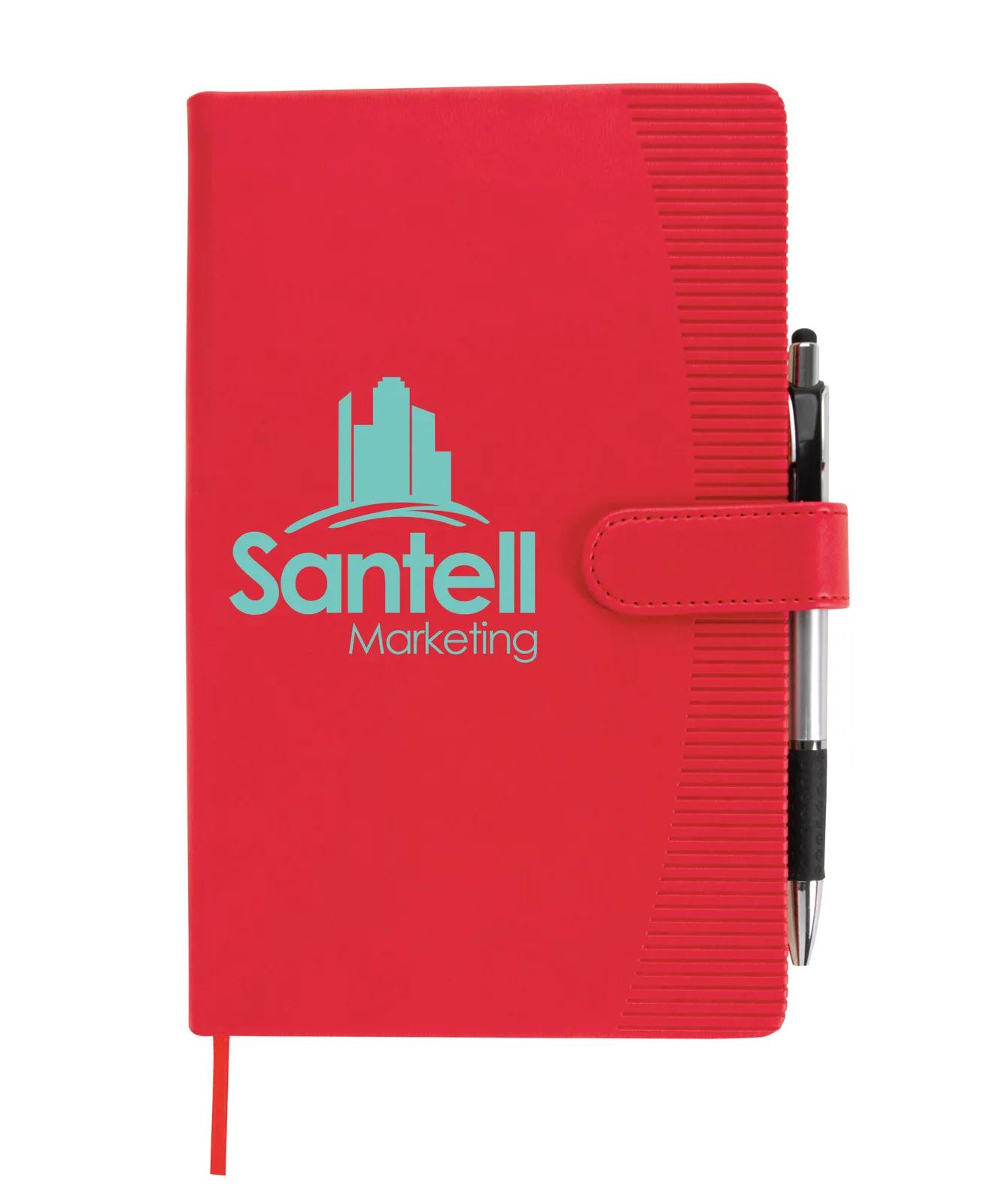 Leatherette Journal Magnetic Closure Striped Edge - 8.25 x 5.875 in - product view 12