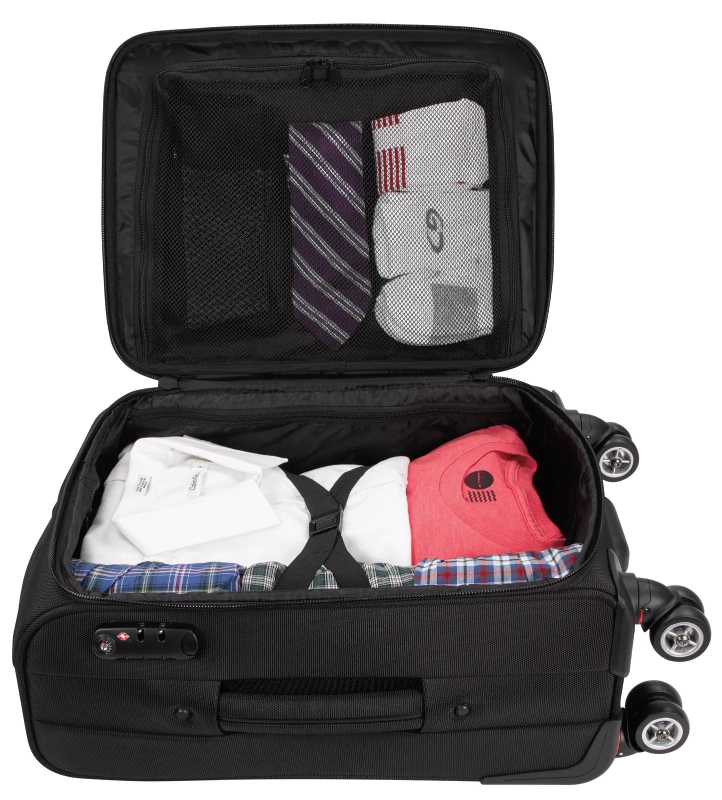 Rolling Carry On Luggage TSA Lock 4 Wheels - 22 x 14.125 x 8.625 in - product view 6