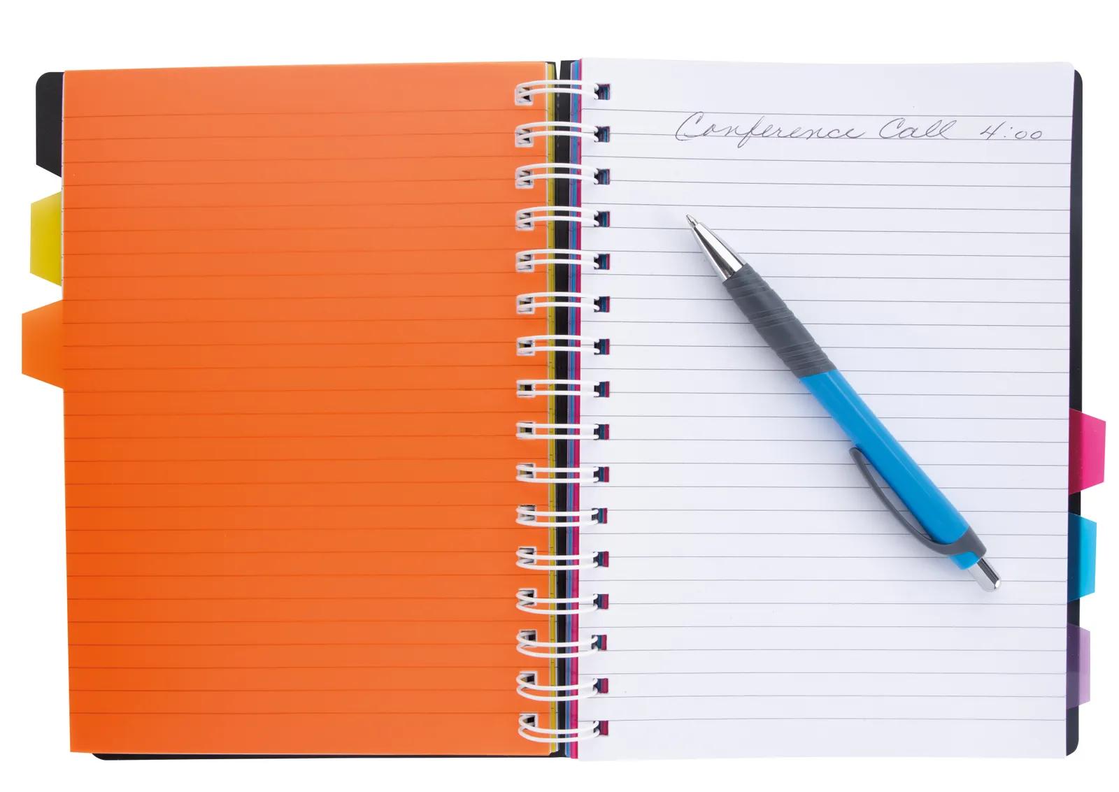 5 Subject Spiral Notebook Colored Tabs PP Cover - 8.25 x 6.875 in - product view 4