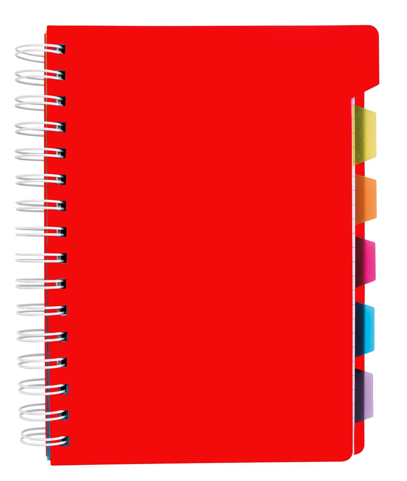 5 Subject Spiral Notebook Colored Tabs PP Cover - 8.25 x 6.875 in - product view 6
