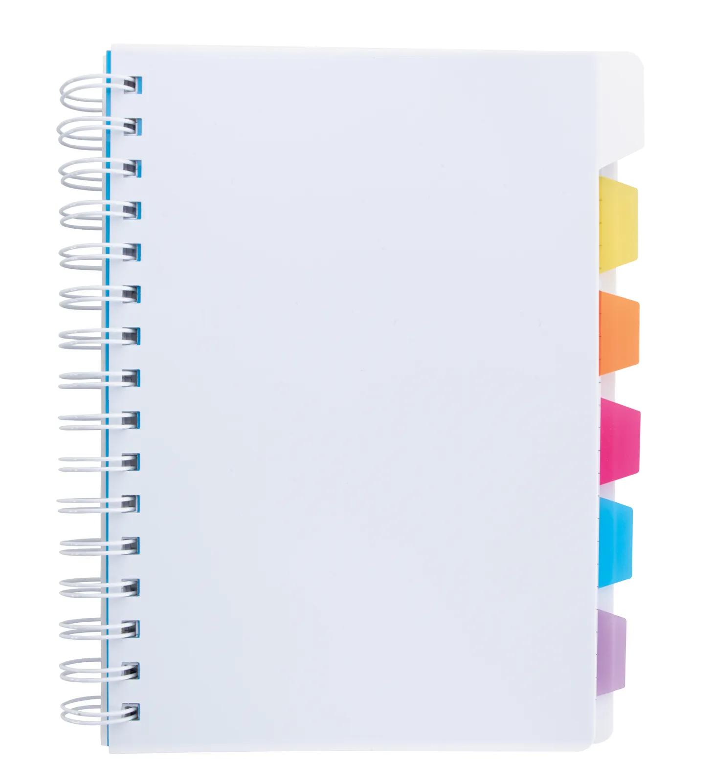 5 Subject Spiral Notebook Colored Tabs PP Cover - 8.25 x 6.875 in - product view 7