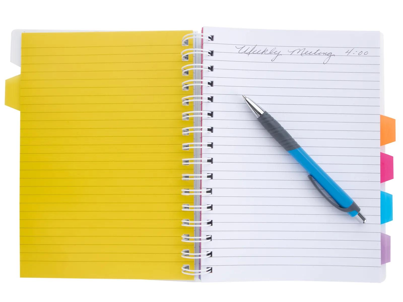 5 Subject Spiral Notebook Colored Tabs PP Cover - 8.25 x 6.875 in - product view 8