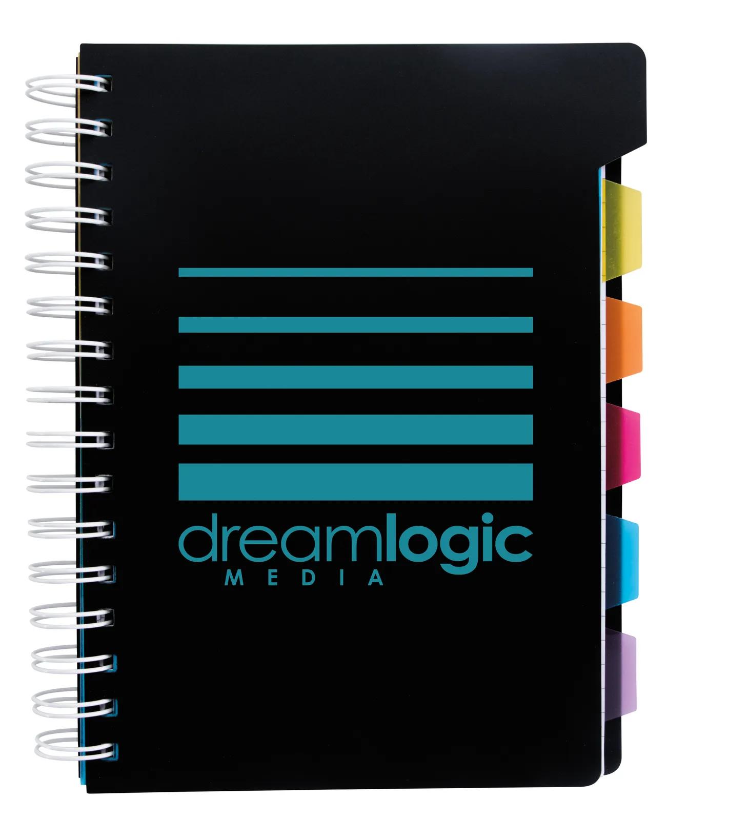 5 Subject Spiral Notebook Colored Tabs PP Cover - 8.25 x 6.875 in - product view 10