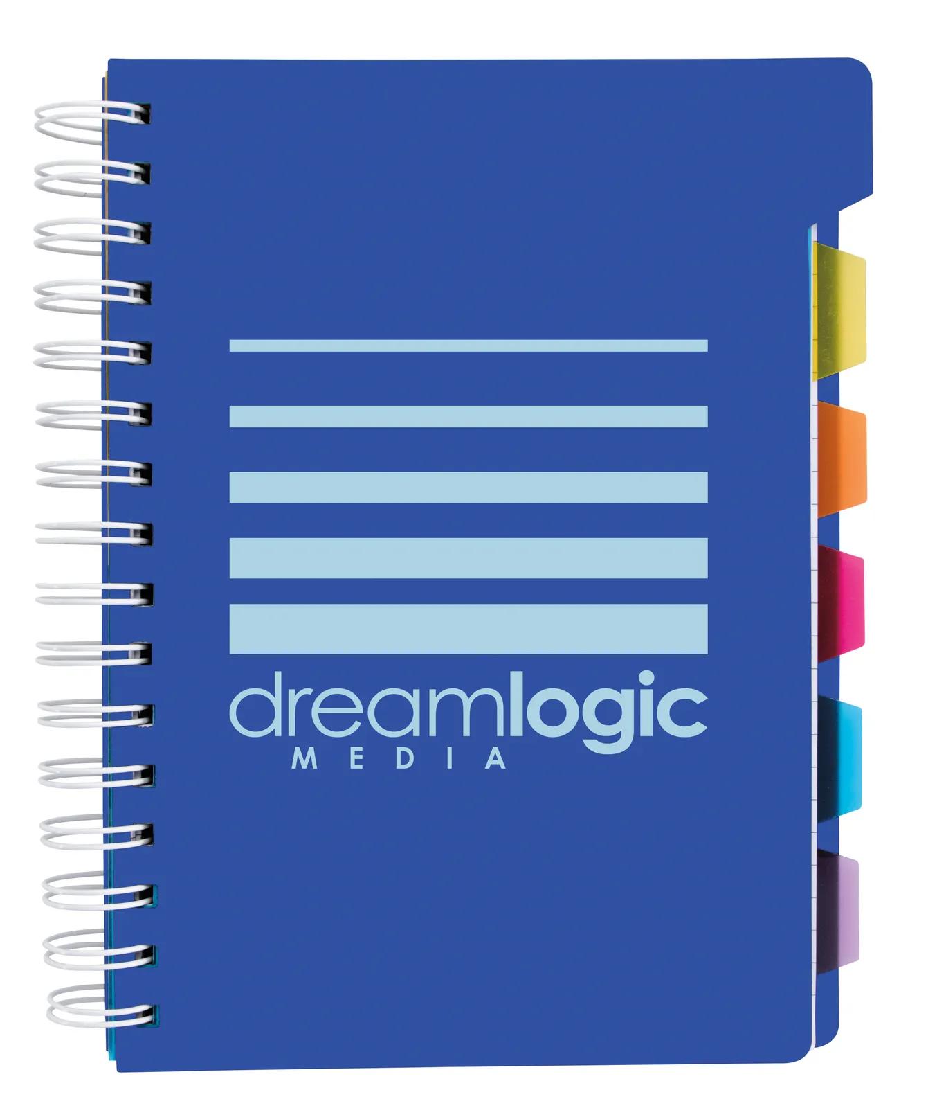 5 Subject Spiral Notebook Colored Tabs PP Cover - 8.25 x 6.875 in - product view 11