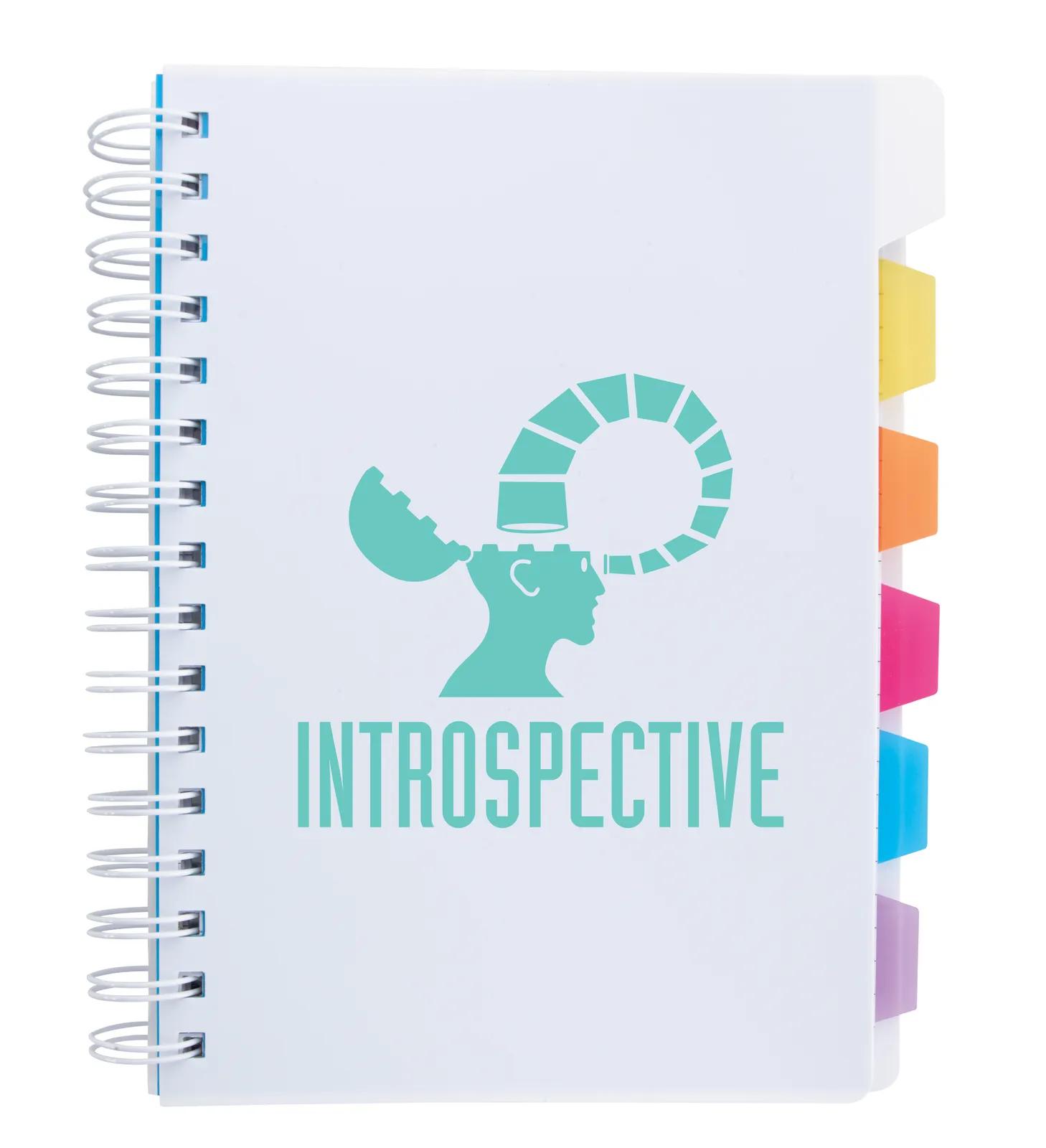 5 Subject Spiral Notebook Colored Tabs PP Cover - 8.25 x 6.875 in - product view 15