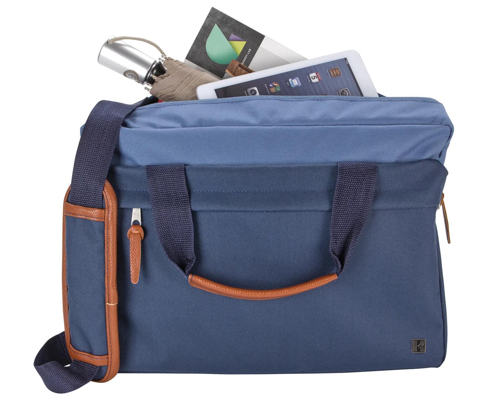 Laptop Briefcase PU Accents Padded Sleeve - 11 x 15.5 x 3.875 in - product view 3