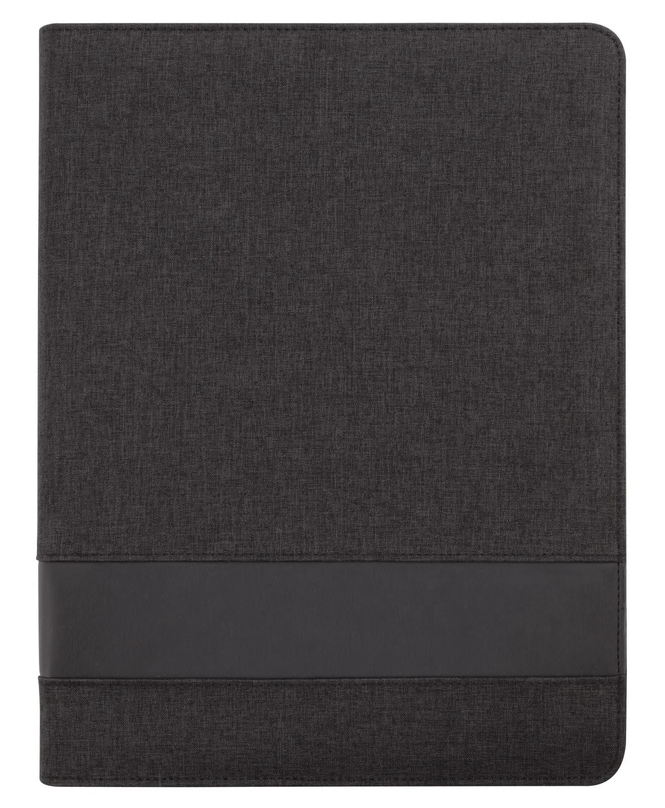 Zippered Padfolio Linen Texture Interior Organizer - 13 x 9.875 in - product view 3