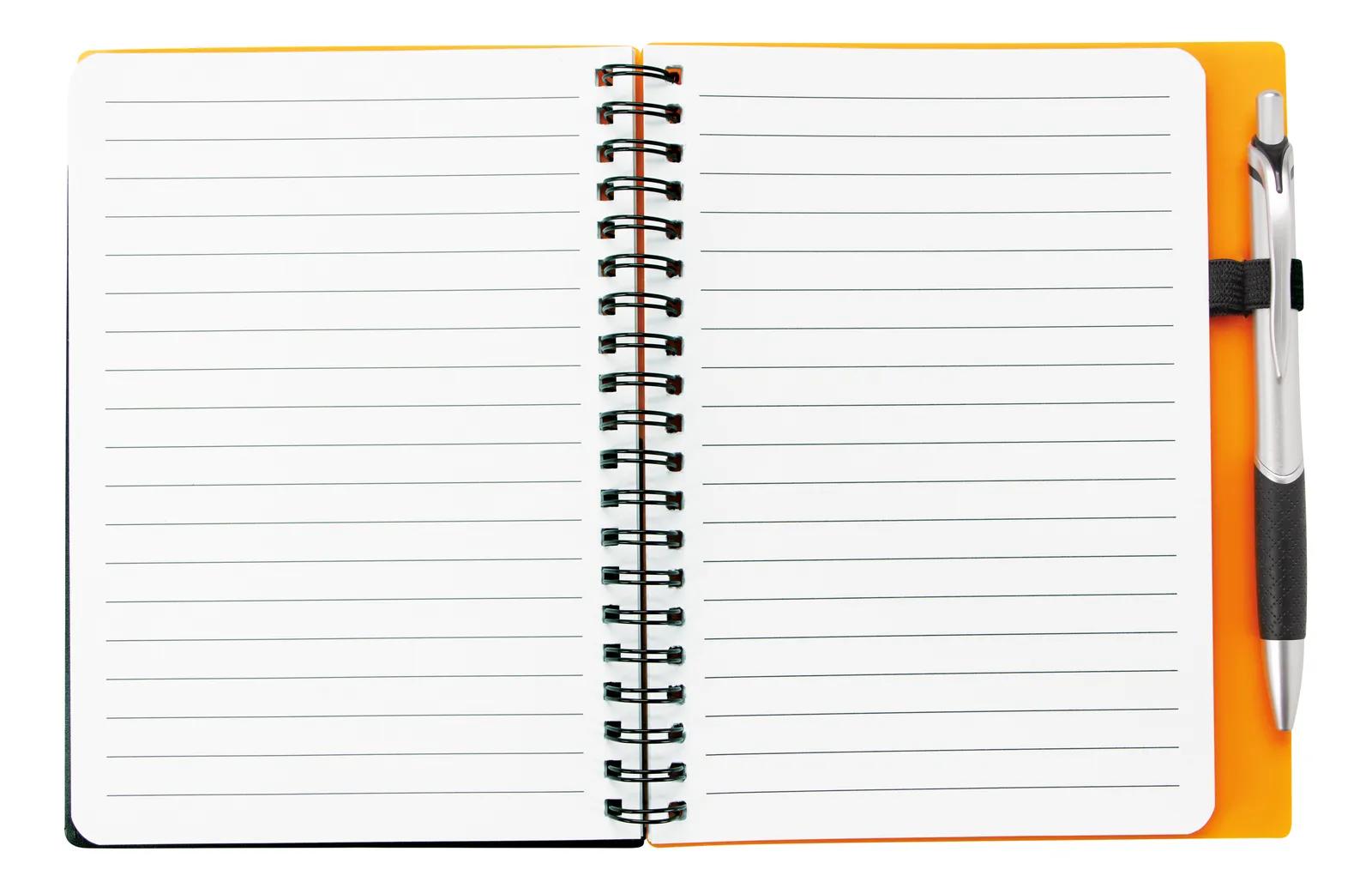 Spiral Notebook Wave Pattern Pocket with Pen - 7.125 x 5.875 in - product view 7