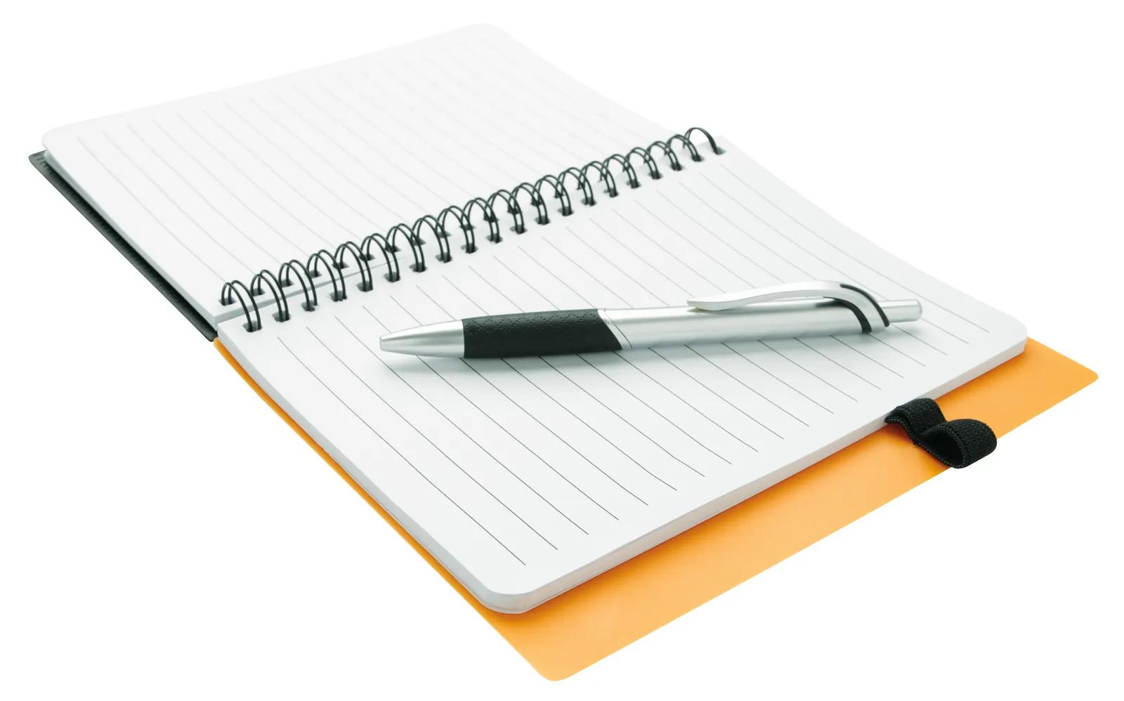 Spiral Notebook Wave Pattern Pocket with Pen - 7.125 x 5.875 in - product view 8