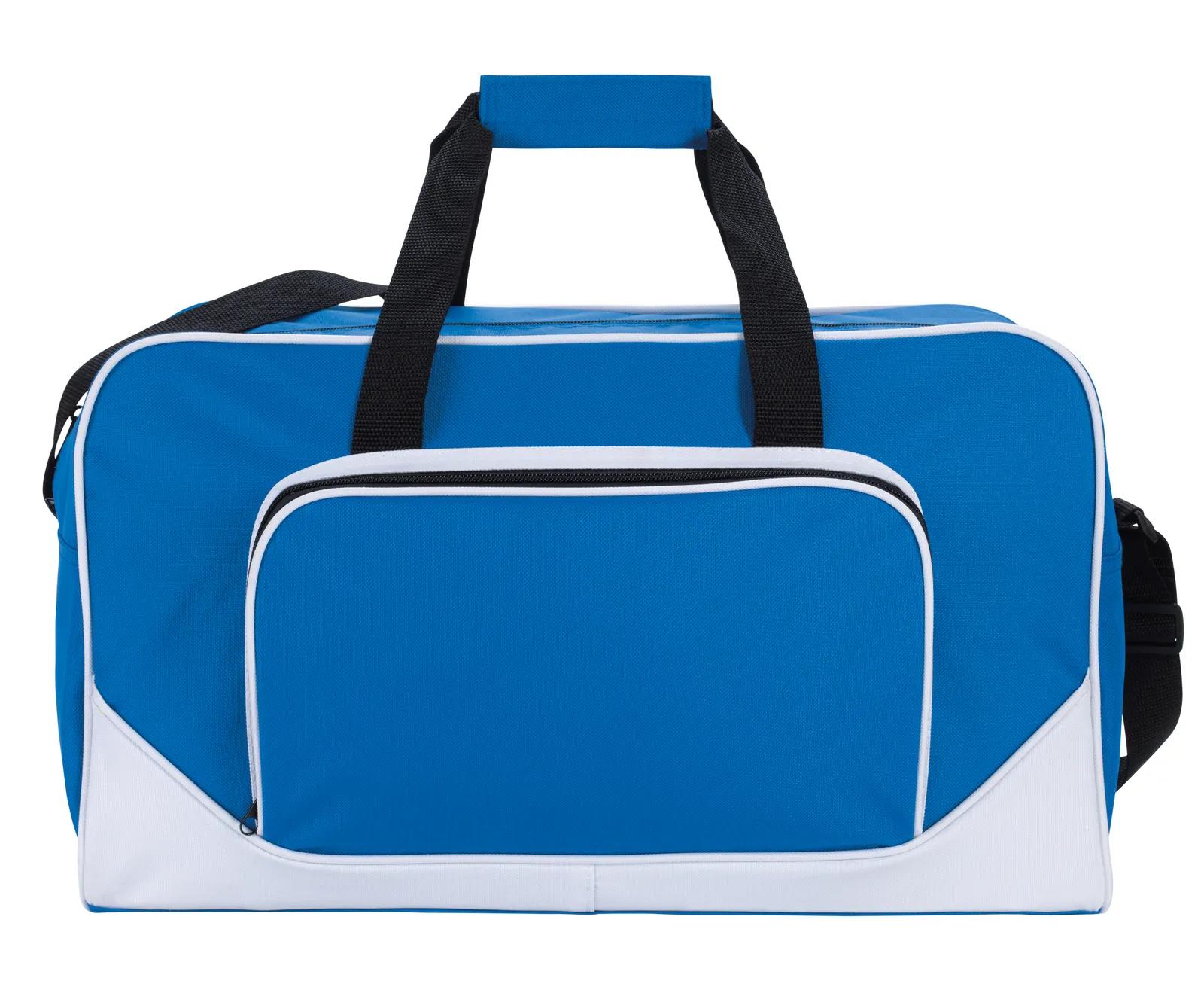 Color-Block Duffel White Piping Accents Gym Bag - 11 x 18.125 x 8.625 in - product view 2