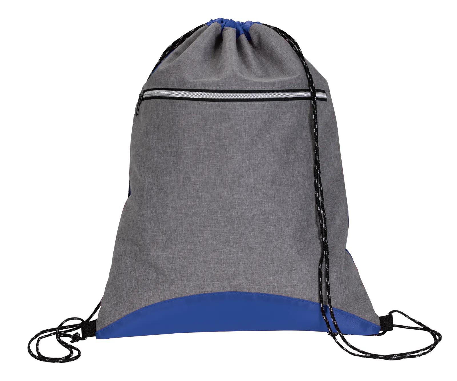 Two Tone Drawstring Backpack Sport Front Pocket - 17.75 x 14 in - product view 4