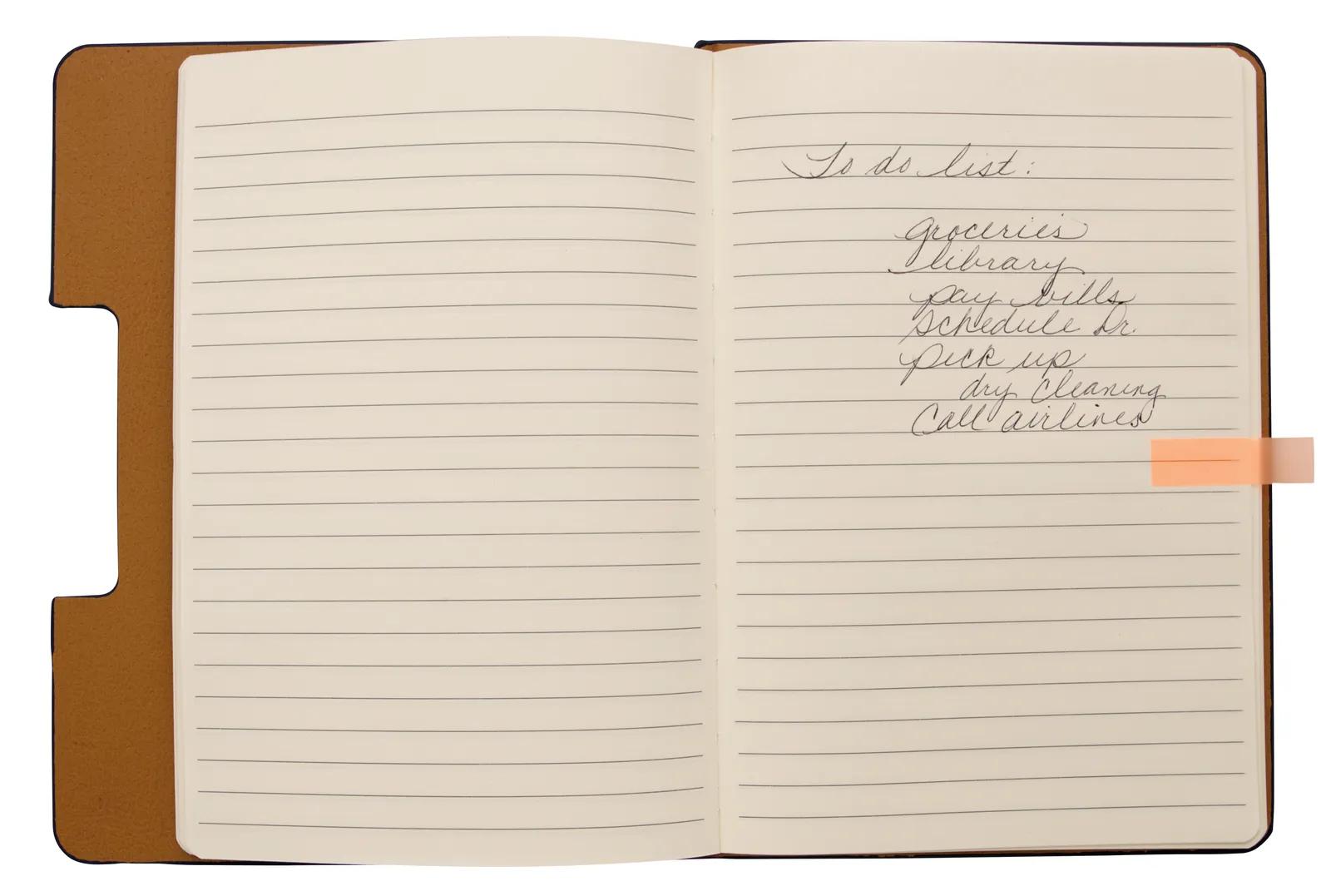 Sticky Flag Journal Leatherette Cover 5 Neon Colors - 8.25 x 6.125 in - product view 5