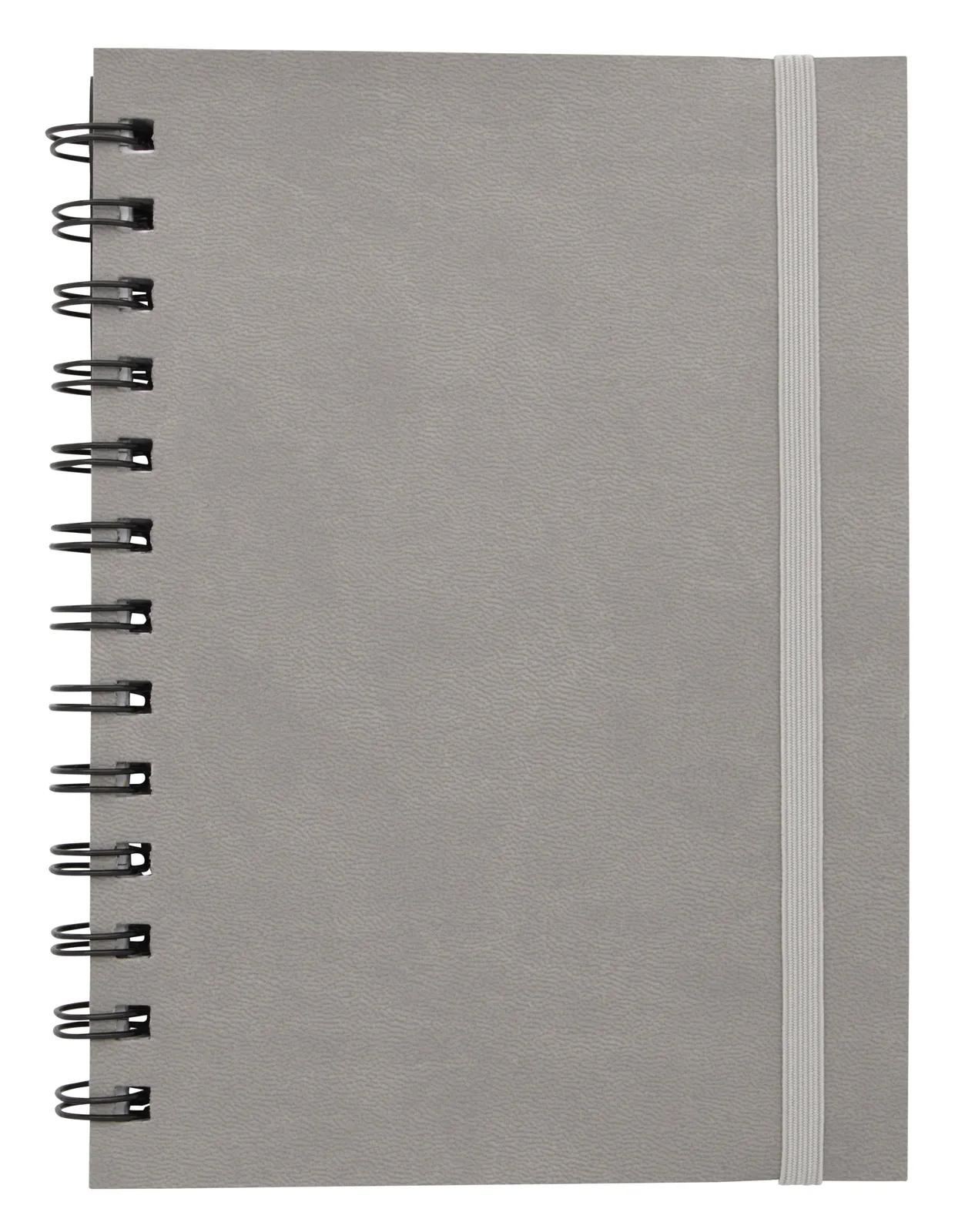 Soft Cover Spiral Notebook Leatherette Elastic Band - 7 x 5.25 in - product view 5