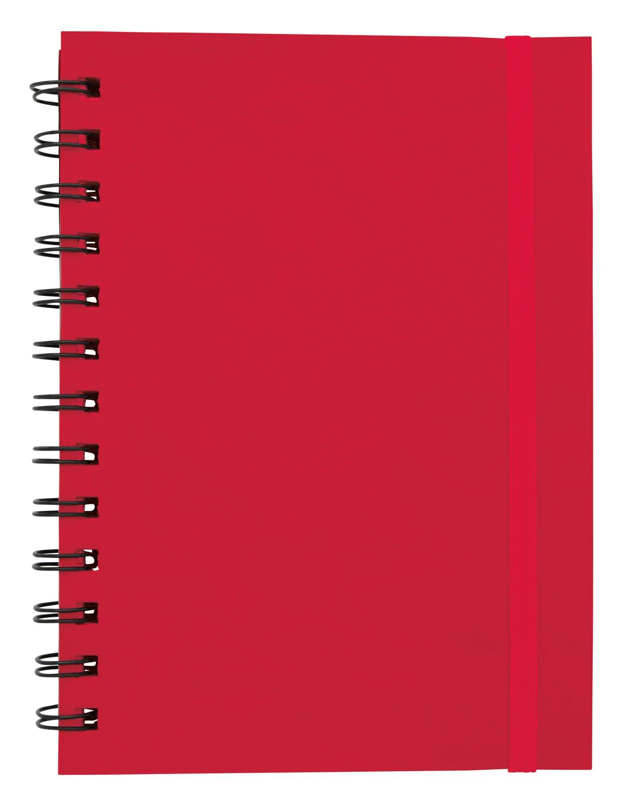 Soft Cover Spiral Notebook Leatherette Elastic Band - 7 x 5.25 in - product view 7