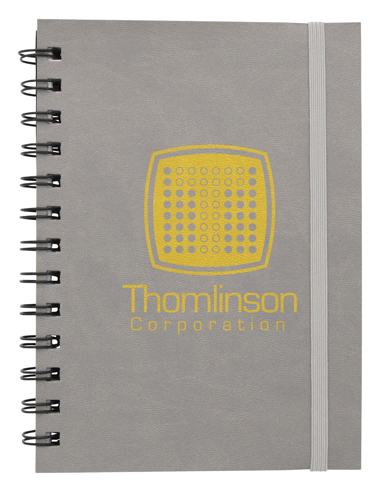 Soft Cover Spiral Notebook Leatherette Elastic Band - 7 x 5.25 in - product view 11