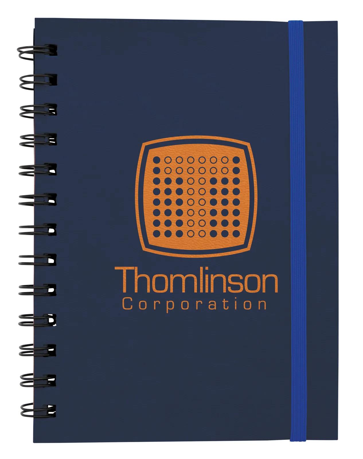 Soft Cover Spiral Notebook Leatherette Elastic Band - 7 x 5.25 in - product view 12