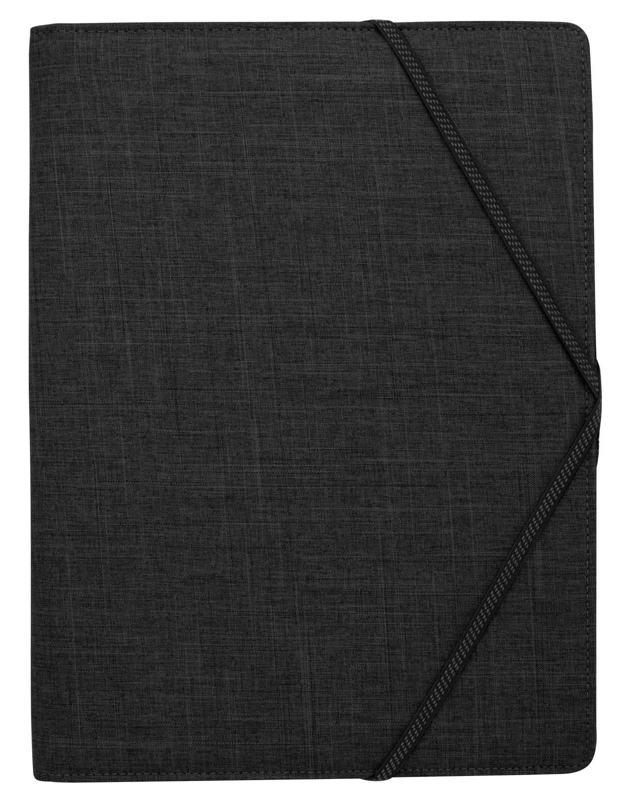 Two-Tone Padfolio USB Holder Business Card Slots - 12.6 x 9.5 in - product view 2