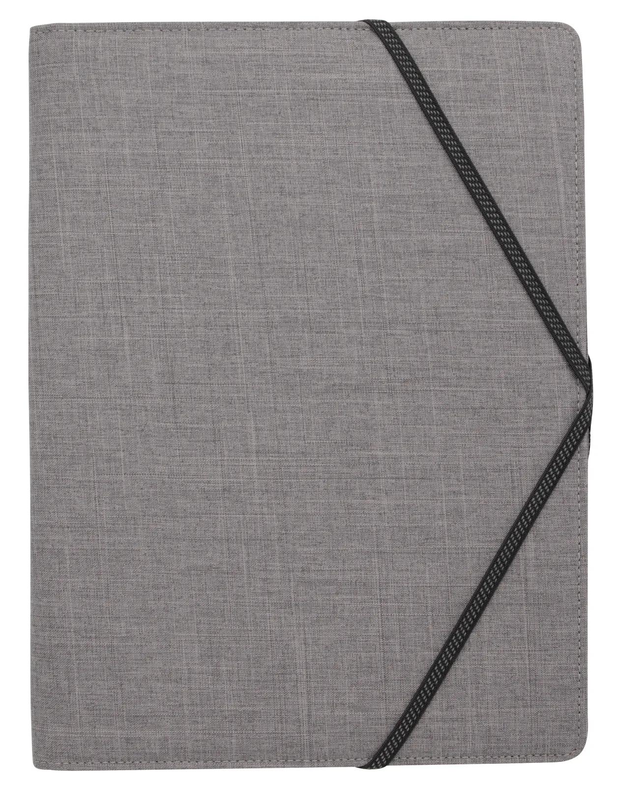 Two-Tone Padfolio USB Holder Business Card Slots - 12.6 x 9.5 in - product view 4