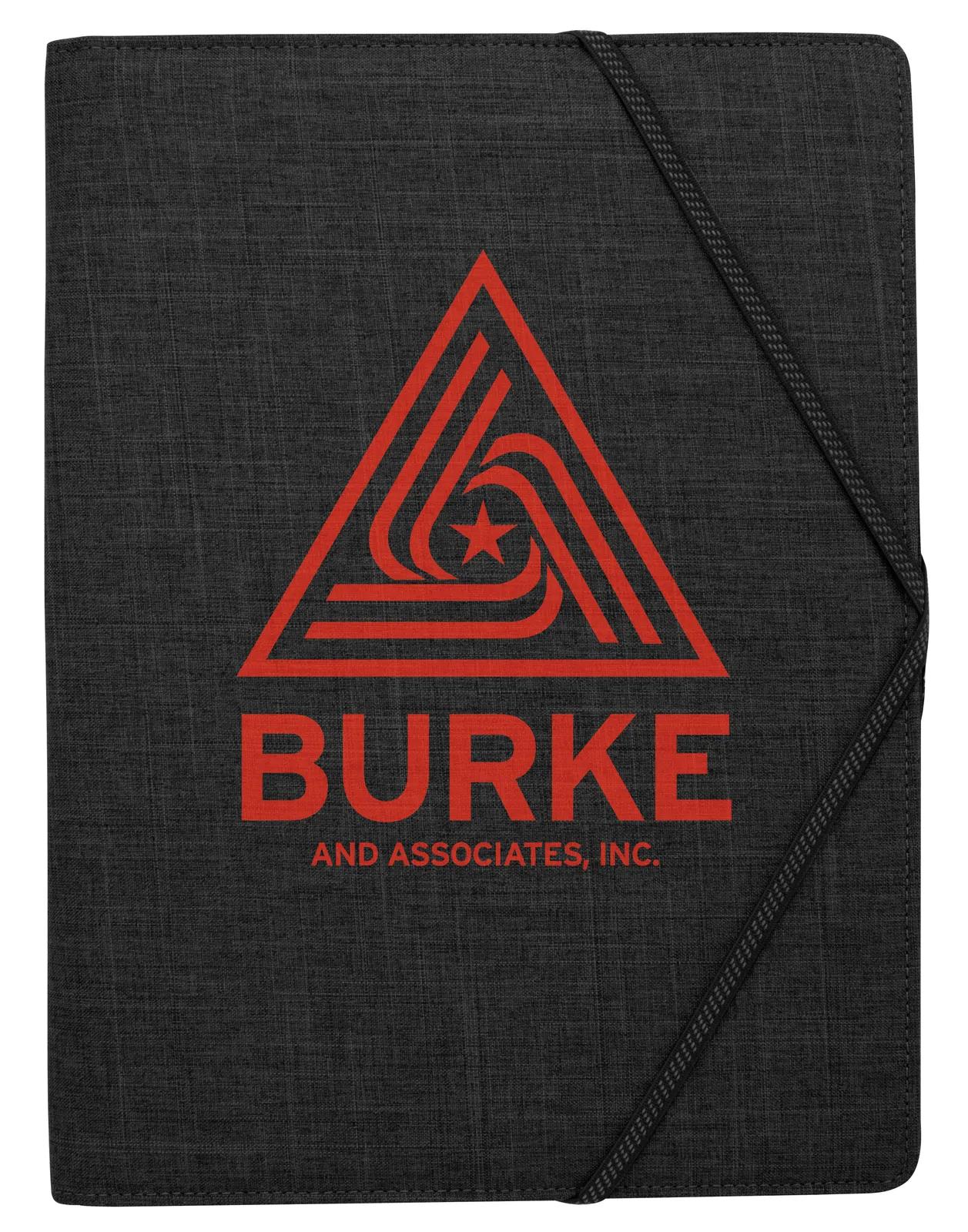 Two-Tone Padfolio USB Holder Business Card Slots - 12.6 x 9.5 in - product view 7