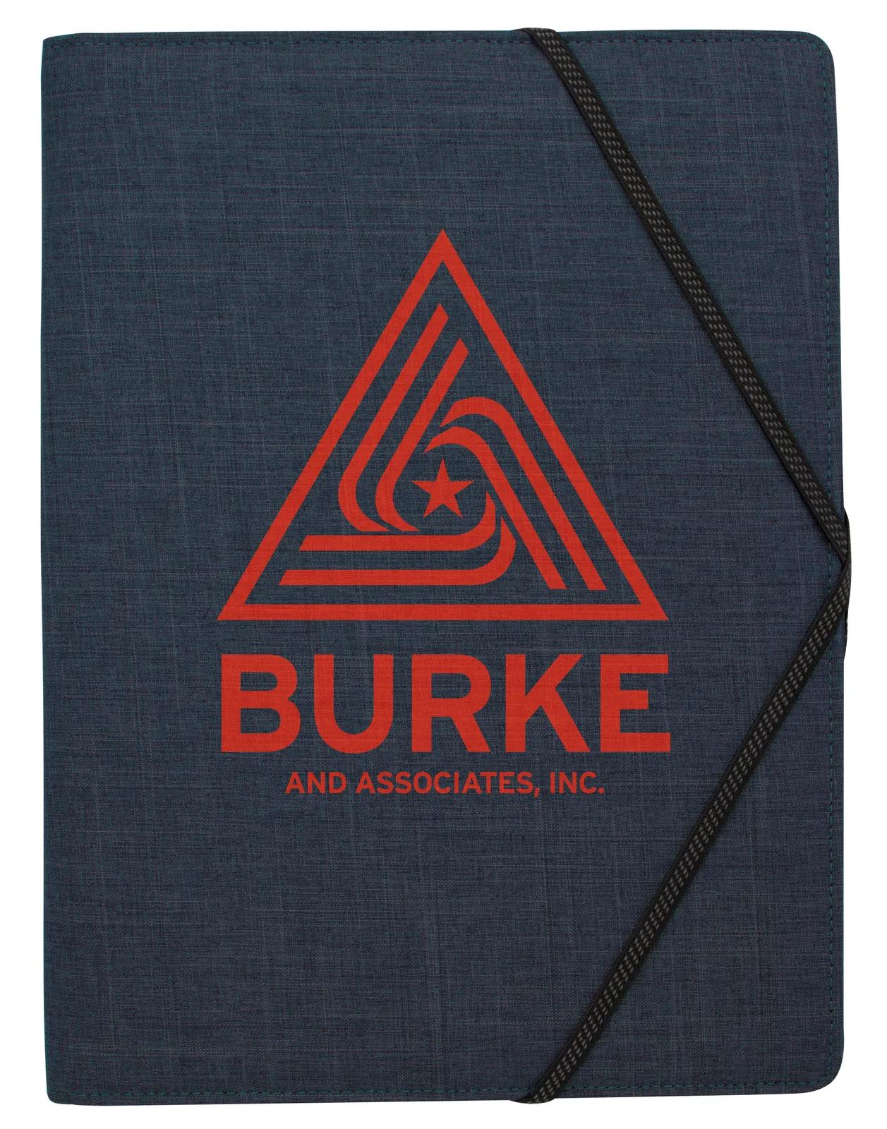 Two-Tone Padfolio USB Holder Business Card Slots - 12.6 x 9.5 in - product view 10