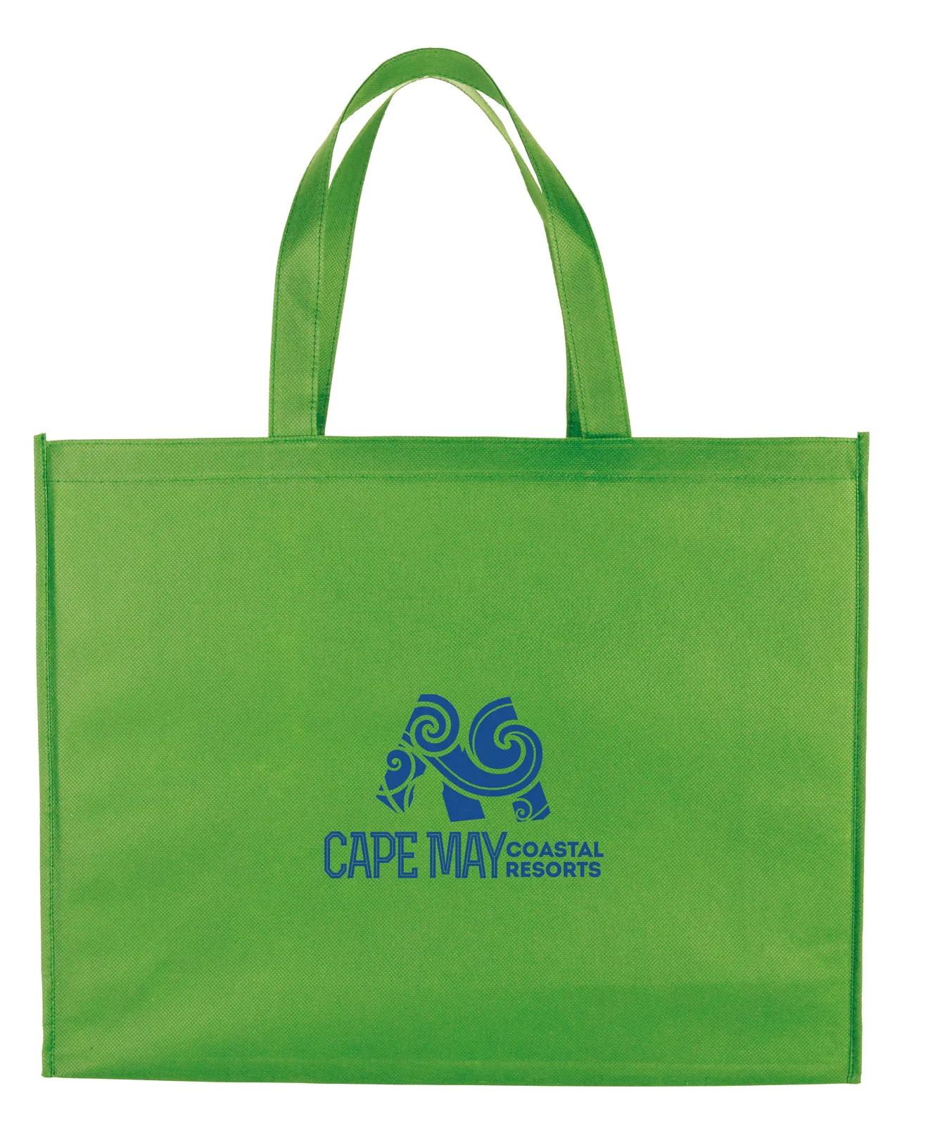 Non-Woven Shopper Tote Gusseted Bottom Reusable - 16 x 20 x 6 in - product view 6
