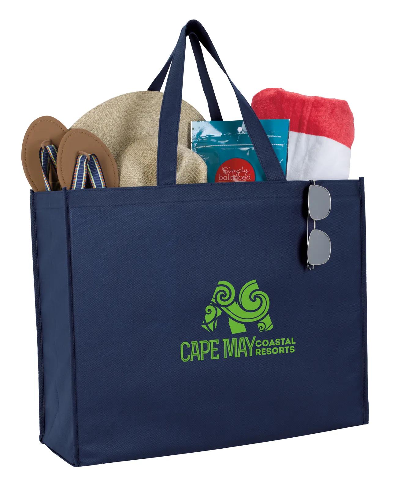 Non-Woven Shopper Tote Gusseted Bottom Reusable - 16 x 20 x 6 in - product view 7