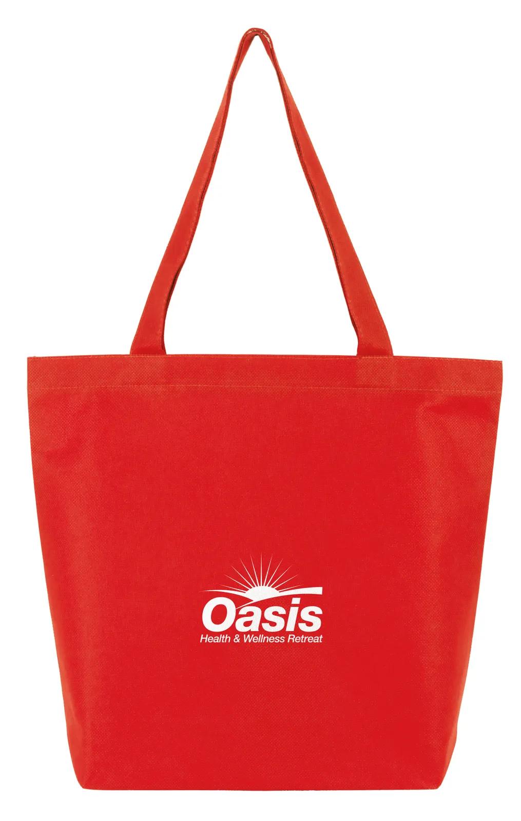 Custom Tote Bag Non-Woven Gusseted Bottom - 13.25 x 15 in - product view 24