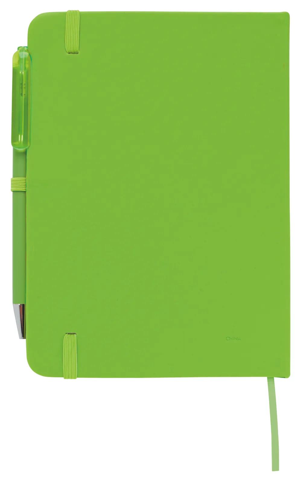 Notebook with Pen Leatherette Cover Elastic Band - 7 x 5 in - product view 10