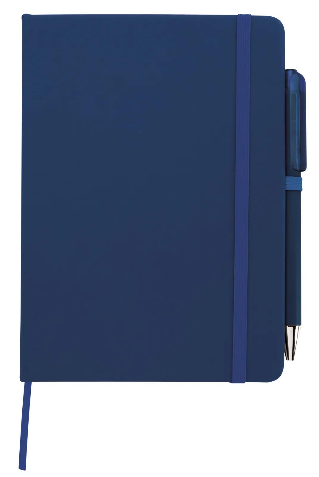 Notebook with Pen Leatherette Cover Elastic Band - 7 x 5 in - product view 13