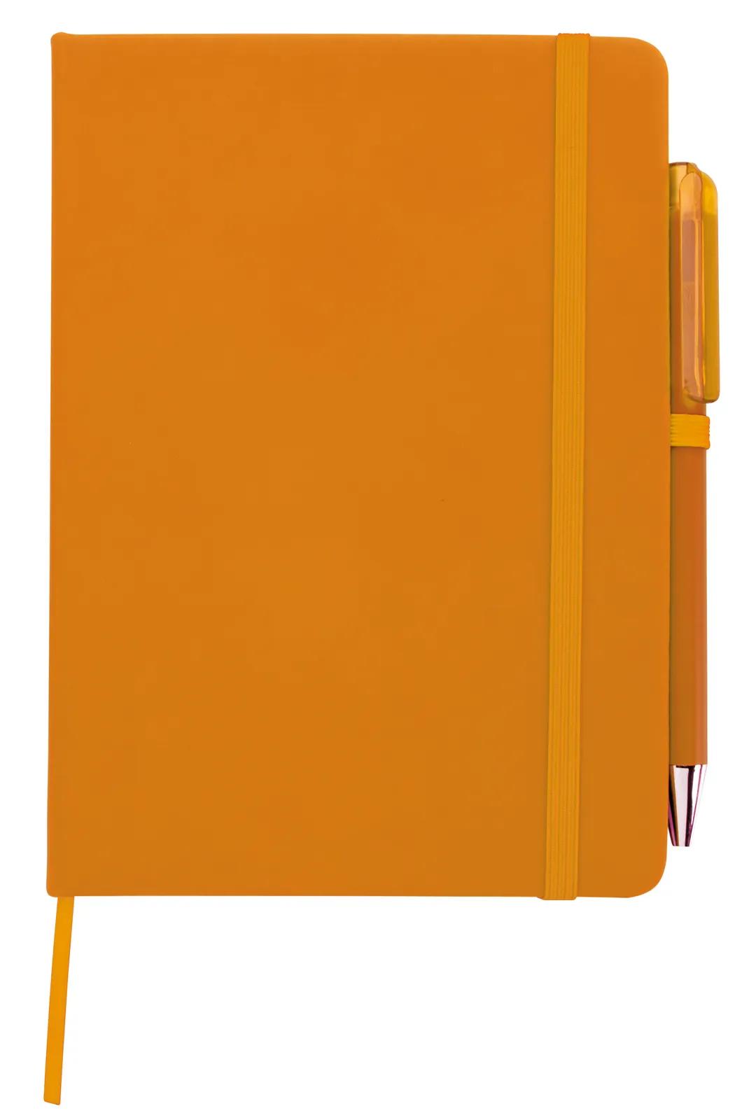 Notebook with Pen Leatherette Cover Elastic Band - 7 x 5 in - product view 15